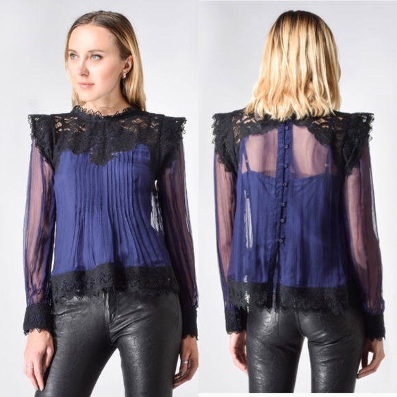 Love Sam Tops - Love Sam High Neck Pintuck Blouse